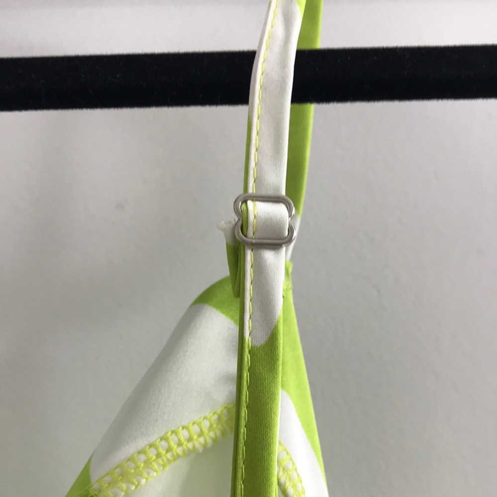 Green and White Spaghetti Strap Maxi Dress - Picture 5 of 8